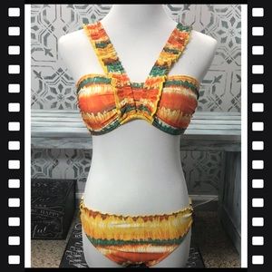 Becca Multi Colored Bikini Size M